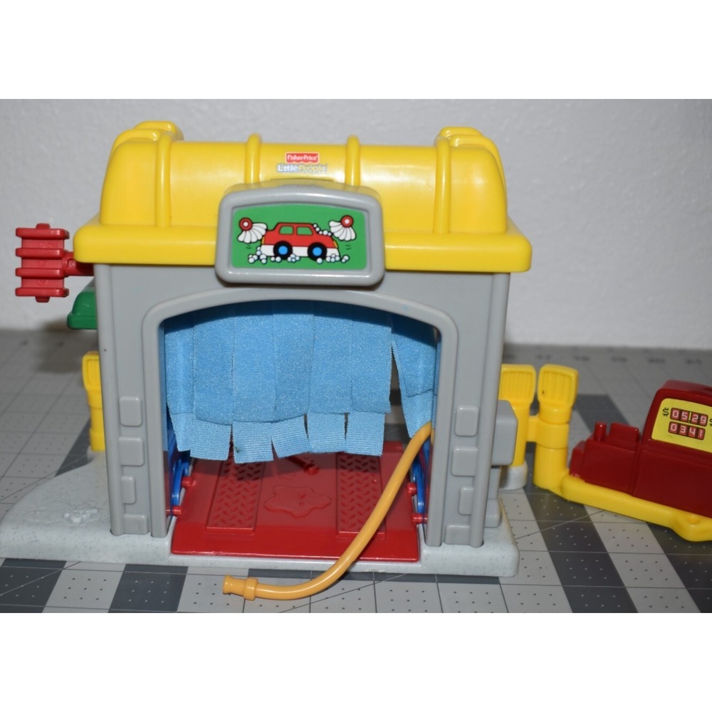 Fisher Price Little People 2002‎ CAR WASH GAS PUMP Garage Town Building Service - Picture 12 of 14